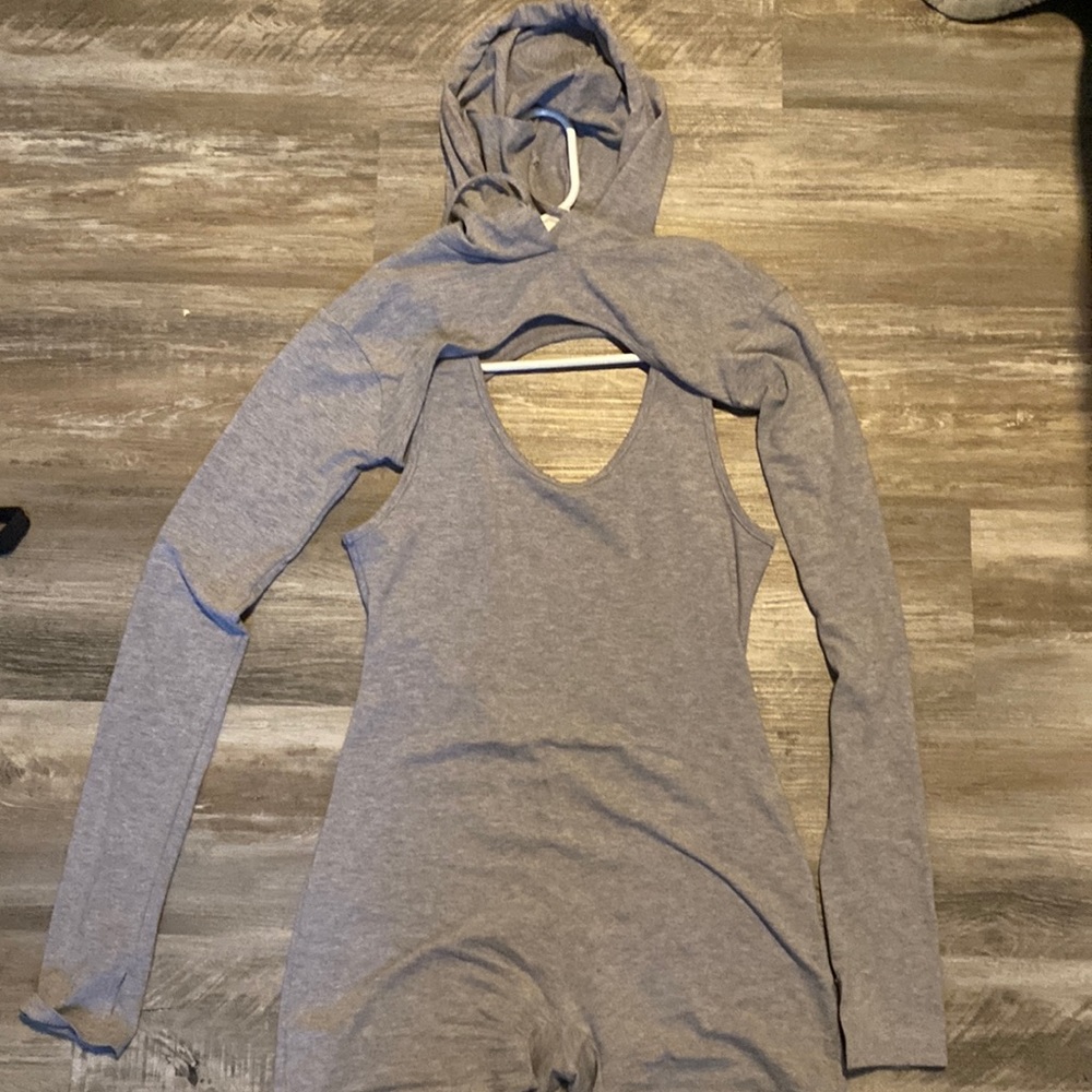 Over Me Bolero Romper - heather grey size: M